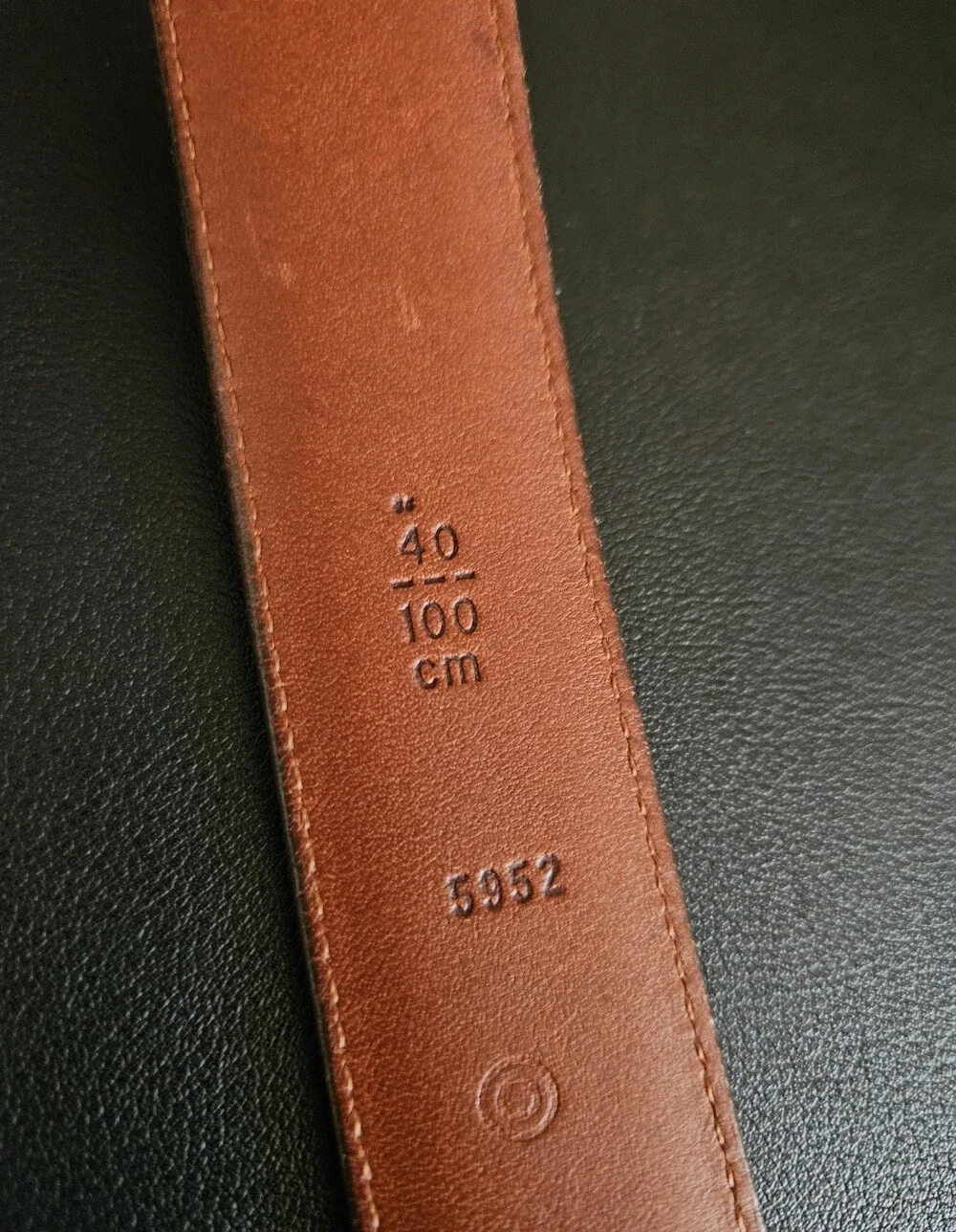 Vintage Coach  5952 Men's Sienna Brown Leather Belt. Size 40